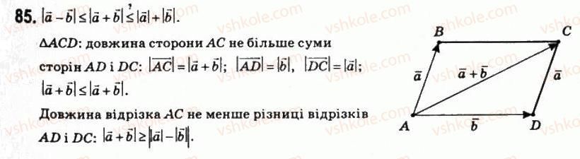 фото задание 85 - § 4. вектори та їхнє застосування - розділ 2. вектори і координати