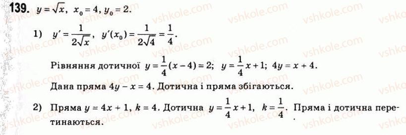 фото задание 139 - § 6. похідна функції - розділ 3. похідна та її застосування