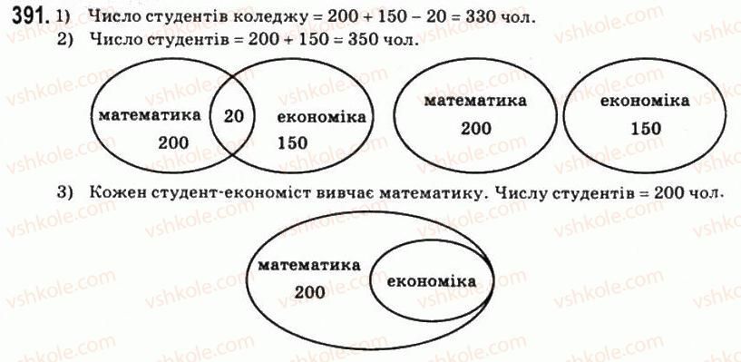 фото задание 391 - § 21. елементи комбінаторики - розділ 7. елементи теорії ймовірностей і математичної статистики