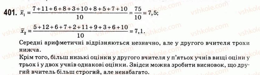 фото задание 401 - § 22. вибірковий метод у статистці - розділ 7. елементи теорії ймовірностей і математичної статистики