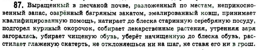 фото задание 87 - сложные случаи орфографии - обобщение и систематизация изученного