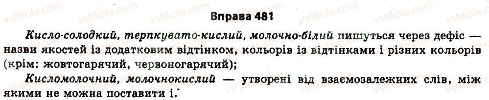 фото задание 481 - § 25. морфологія - узагальнення і систематизація найважливіших відомостей з основних розділів науки про мову