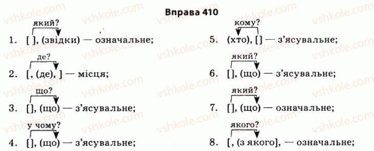 фото задание 410 - § 35. складнопідрядні речення і синонімічні до них звороти - стилістика синтаксису
