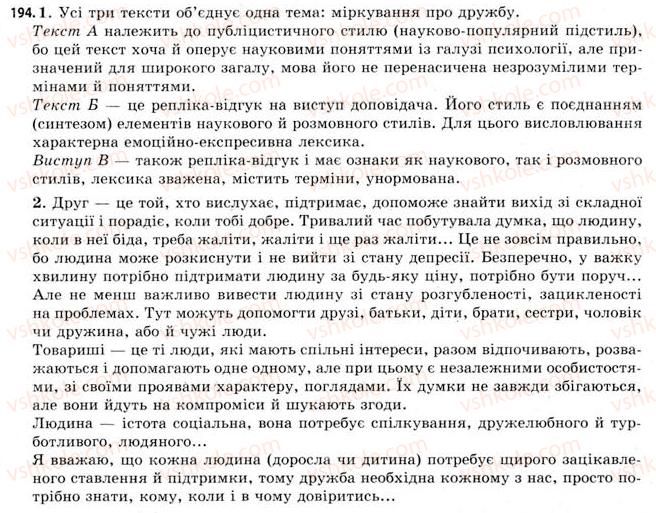 фото задание 194 - § 22. виступ на семінарах, зборах, конференціях. переговори - види мовної (мовленнєвої) діяльності