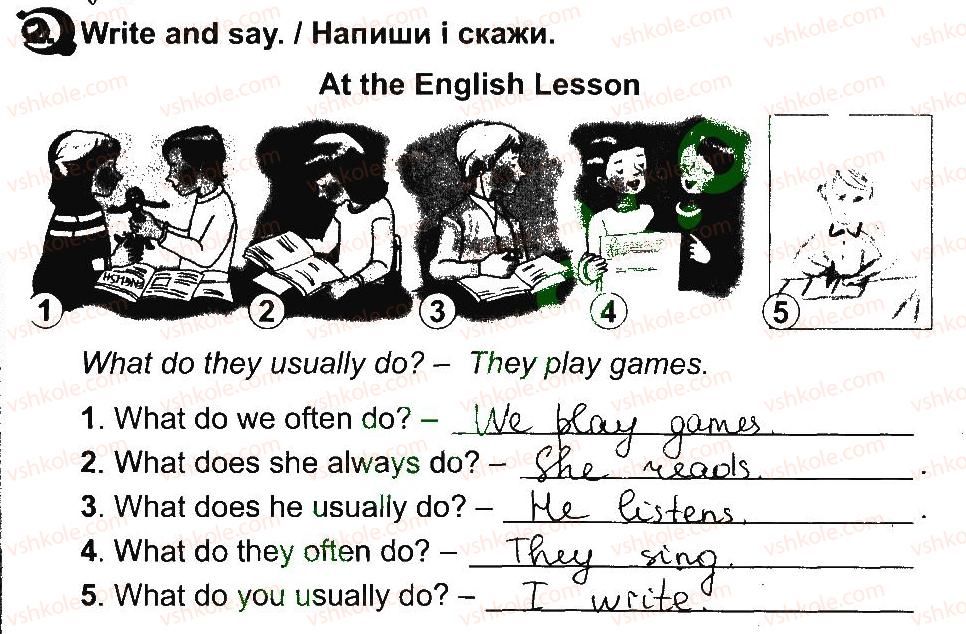 фото задание 2 - lesson 6 - unit 7. i am at school / я - в школі
