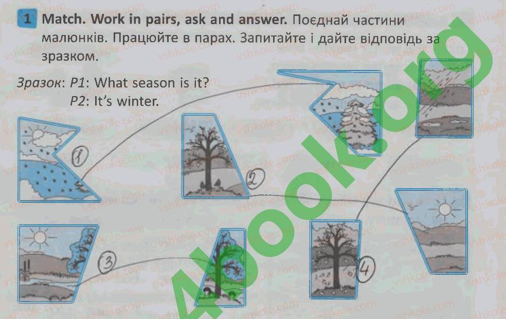 фото задание 1 - lesson 1 - unit 4. seasons and nature / пори року і природа