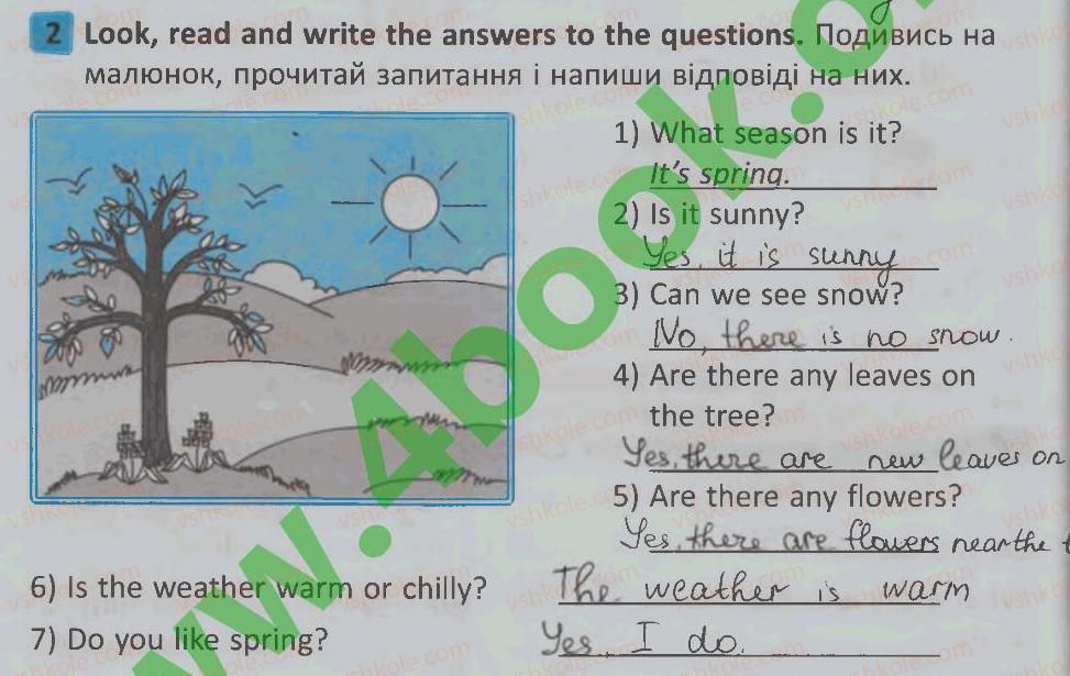 фото задание 2 - lesson 4 - unit 4. seasons and nature / пори року і природа