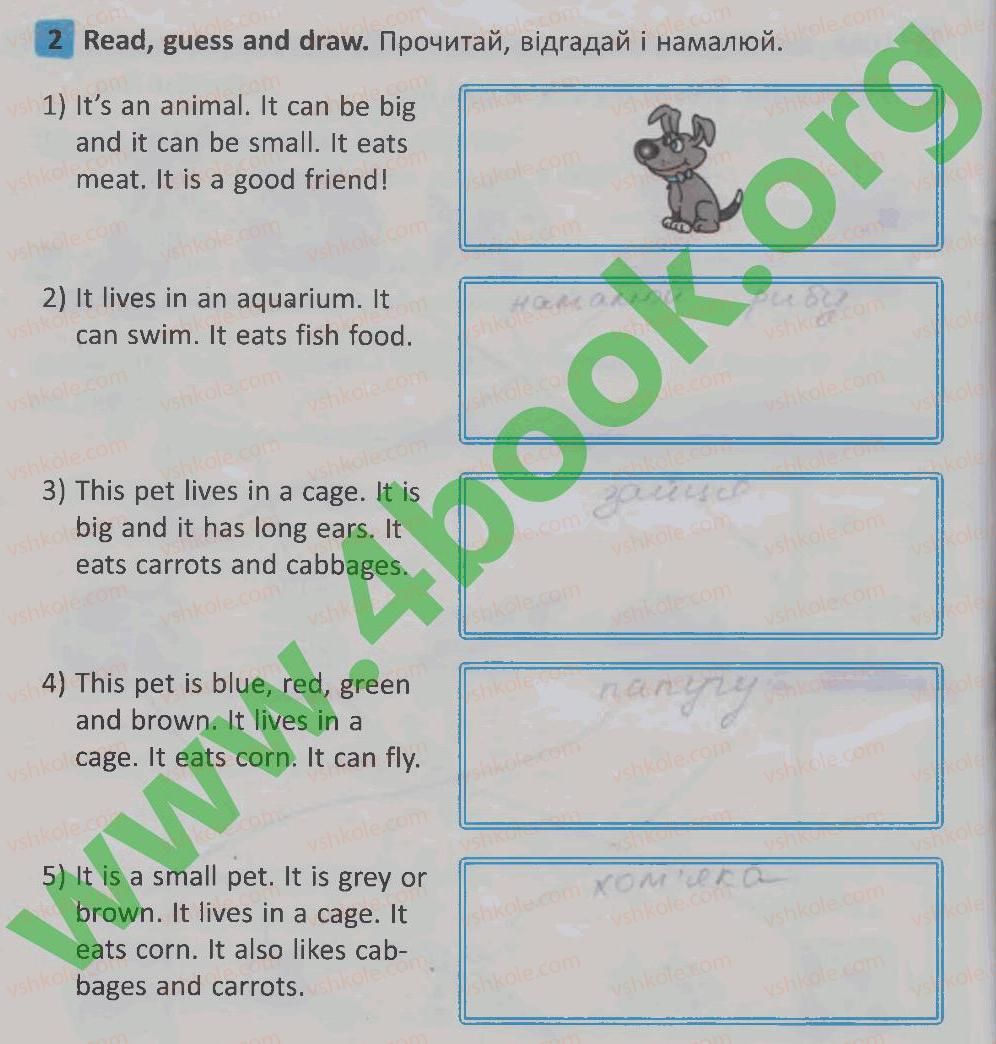 фото задание 2 - lesson 2 - unit 5. animals / тварини