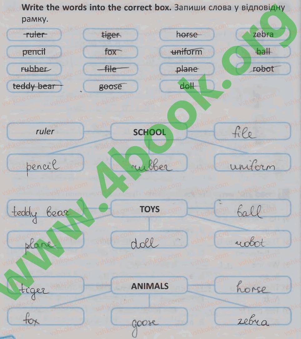 фото задание 1 - lesson 10 - unit 7. i am at school / я - в школі