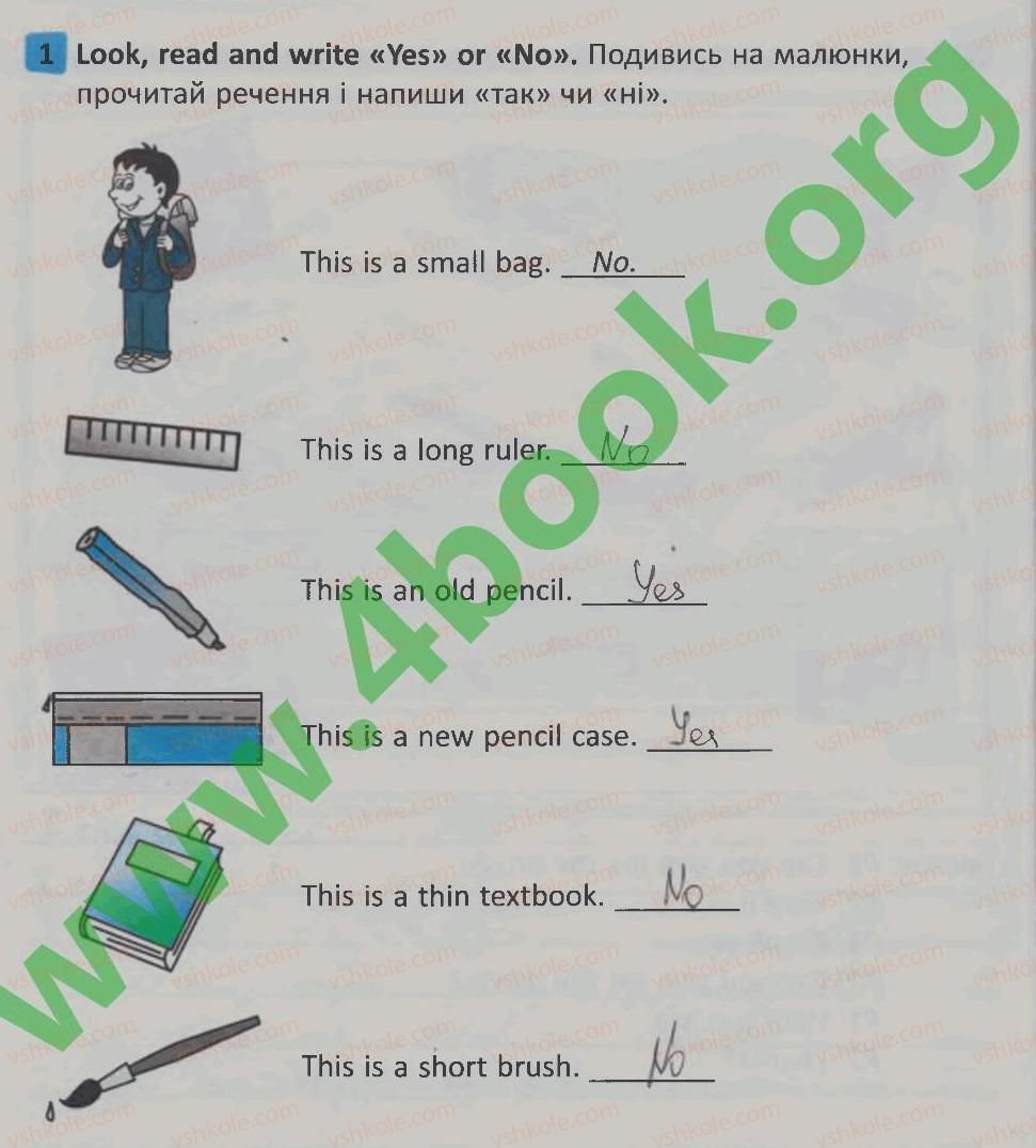 фото задание 1 - lesson 3 - unit 7. i am at school / я - в школі