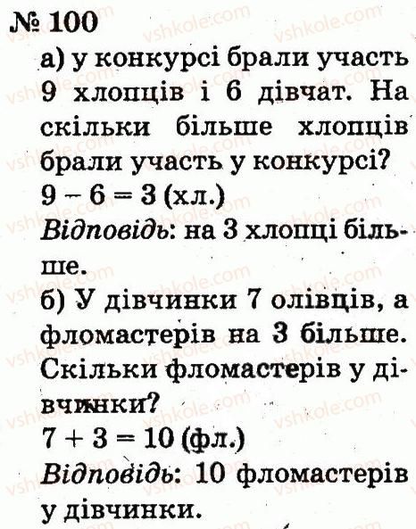 фото задание 100 - розділ 1. узагальнення і систематизація навчального матеріалу за 1 клас