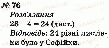 фото задание 76 - розділ 1. узагальнення і систематизація навчального матеріалу за 1 клас
