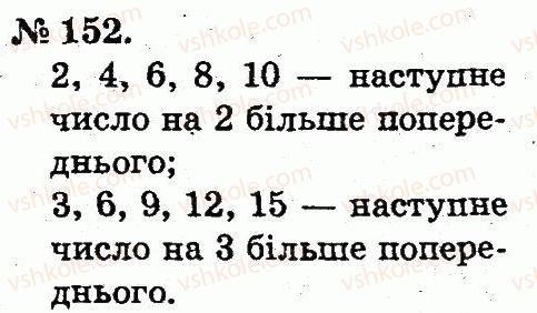 фото задание 152 - таблиці додавання і віднімання чисел