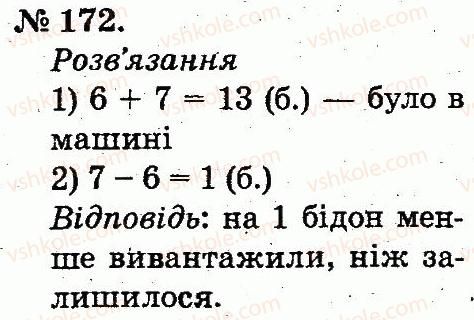 фото задание 172 - таблиці додавання і віднімання чисел