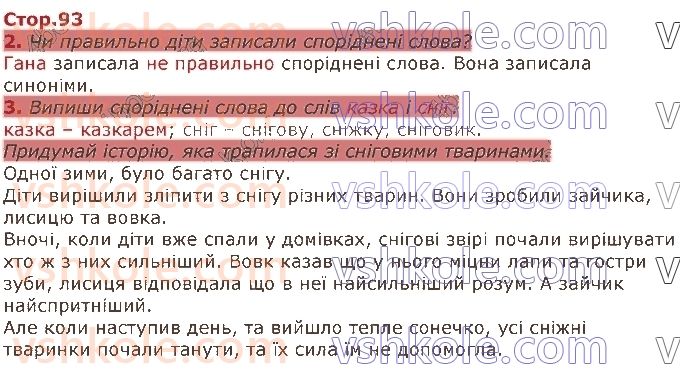 фото задание стор93 - розділ 4. будова слова