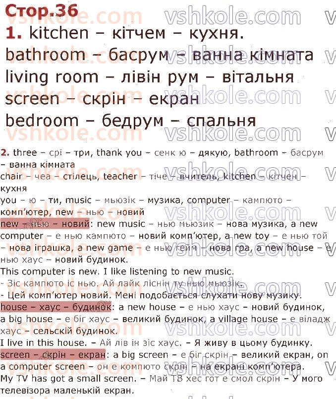 фото задание стор36 - unit 2. sweet home