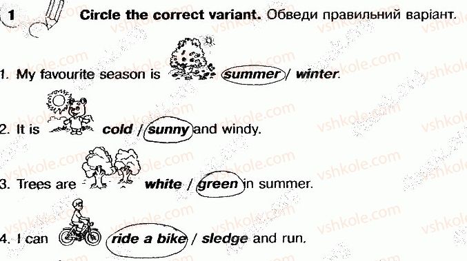 фото задание p6ex1 - unit 1. nature. seasons