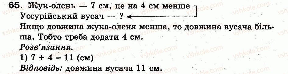 фото задание 65 - розділ 1. узагальнення і систематизація навчального матеріалу за 2 клас