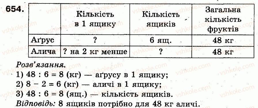 фото задание 654 - розділ 3. усне множення і ділення чисел у межах 1000. властивості множення і ділення