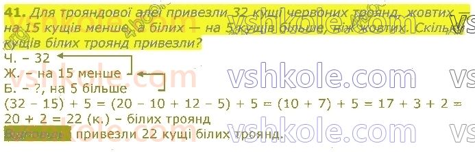 фото задание 41 - повторення вивченого у 2 класі. нумерація та додавання і віднімання чисел у межах 100. рівняння