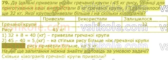 фото задание 79 - повторення вивченого у 2 класі. нумерація та додавання і віднімання чисел у межах 100. рівняння