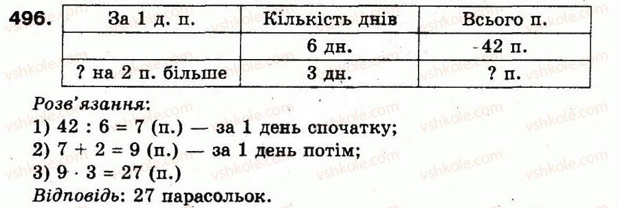 фото задание 496 - додавання і віднімання в межах 1000