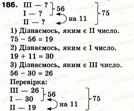 фото задание 186 - повторення матеріалу 2 класу. ознайомлення з рівнянням