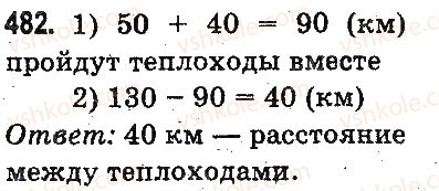 фото задание 482 - устное сложение и вычитание - сложение и вычитание в пределах 1000
