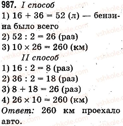 фото задание 987 - проверка деления и умножения. деление вида 64 : 16, 125 : 25 - умножение и деление в пределах 1000