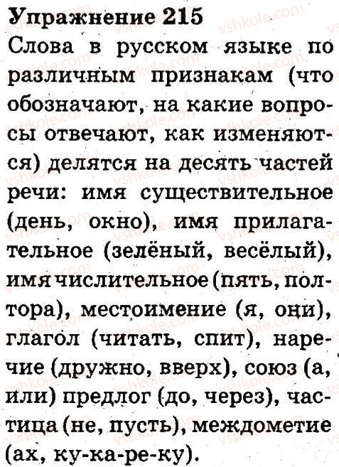 фото задание 215 - части речи. правописание