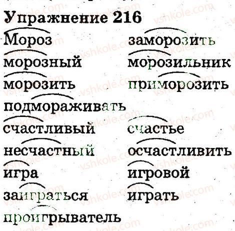 фото задание 216 - части речи. правописание