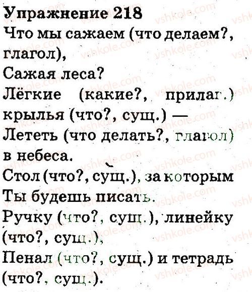 фото задание 218 - части речи. правописание