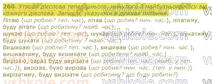 фото задание 260 - частини мови