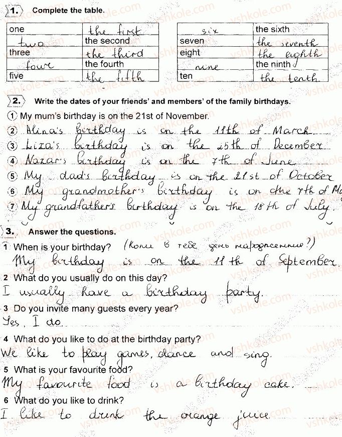 фото задание сторінка30 - unit 3. let's celebrate!