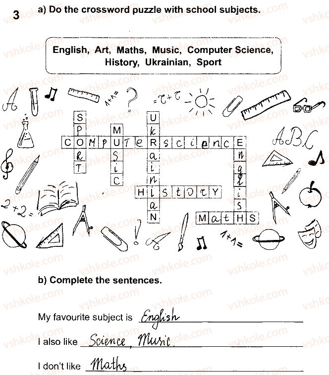 фото задание 3 - lesson 7 - unit 1. getting ready for school