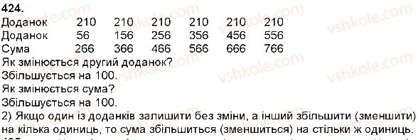 фото задание 424 - додавання і віднімання багатоцифрових чисел, величин - додавання і віднімання багатоцифрових чисел