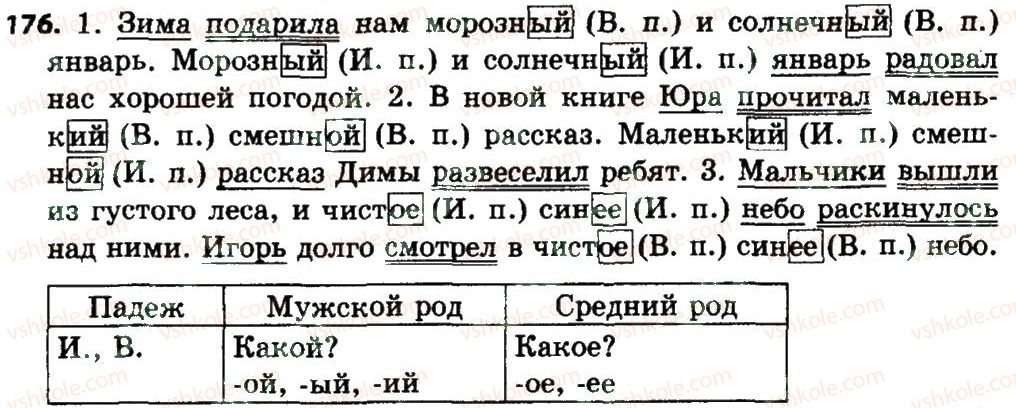 фото задание 176 - имя прилагательное