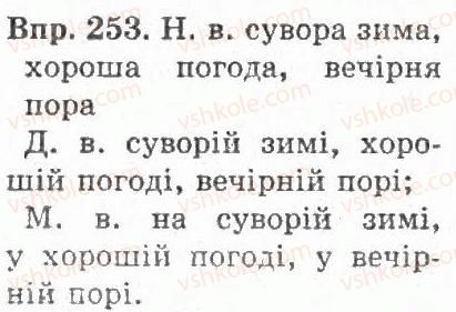 фото задание 253 - § 25. форми давального і місцевого відмінків однини прикметників жіночого роду - прикметник