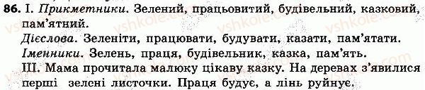 фото задание 86 - слово - частин мови