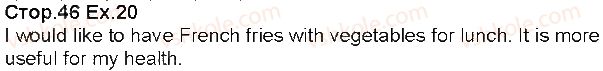 фото задание p46ex20 - unit 3. food