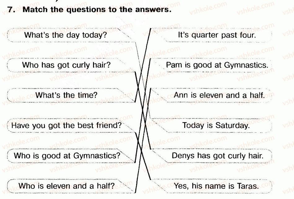 фото задание 7 - lesson 2. all about my class - unit 1. time for school