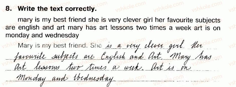 фото задание 8 - lesson 3. favourite subject - unit 1. time for school