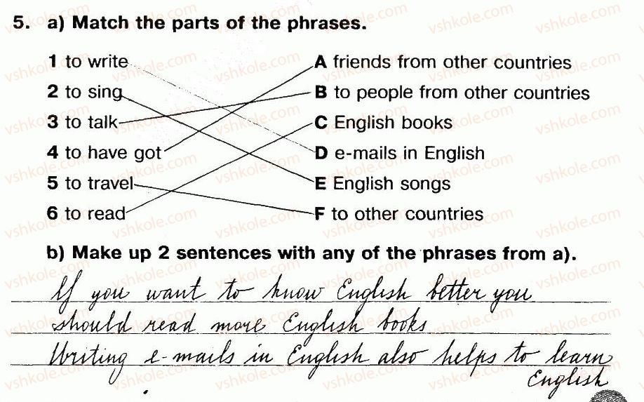 фото задание 5 - lesson 4. an english test - unit 1. time for school