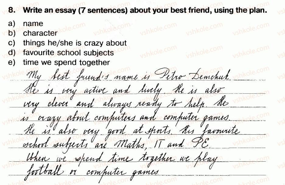 фото задание 8 - lesson 1. all about my friends - unit 2. time for leisure