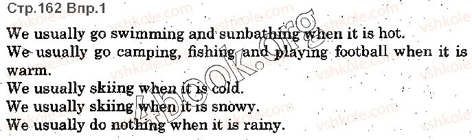 фото задание p162ex1 - lesson 3. weather and activities - unit 4. time for outdoors