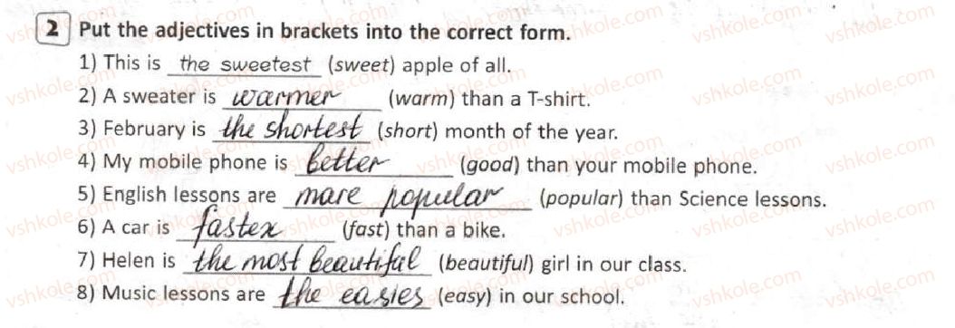 фото задание 2 - lesson 13 - 1. time for school