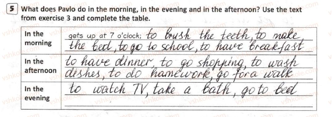 фото задание 5 - the extra topic 1 - 1. time for school