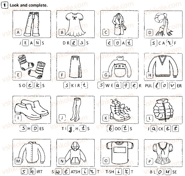 фото задание p11ex1 - unit 2. the clothes we wear
