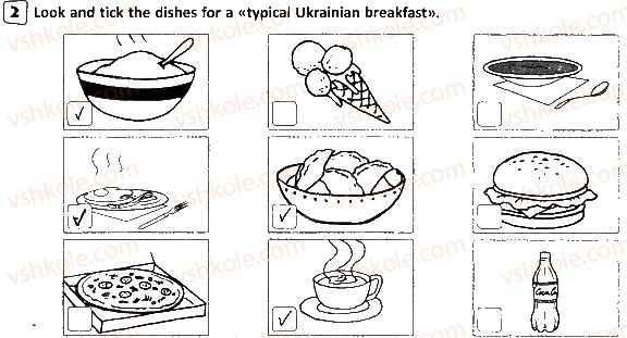 фото задание p25ex2 - unit 3. food
