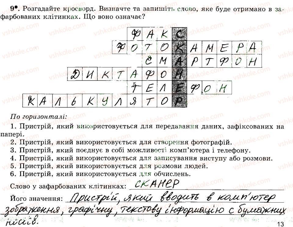 фото задание 9 - 3. дані та пристрої для роботи з ними - розділ 1. інформація та повідомлення. інформаційні процеси